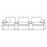Collins 5-Piece Power Reclining Home Theater Seating Chocolate Brown | Brown | Chocolate Brown | 610351PT