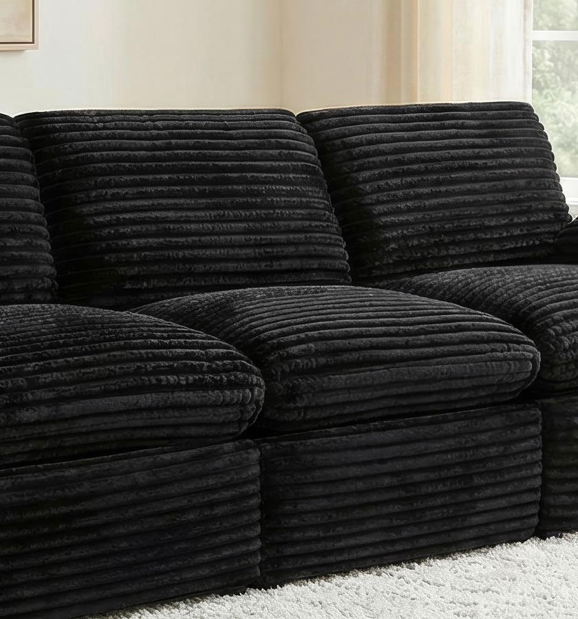 Collins Modular Armless Chair Black | Black | 610360AC