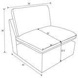 Collins Modular Armless Chair Black | Black | 610360AC