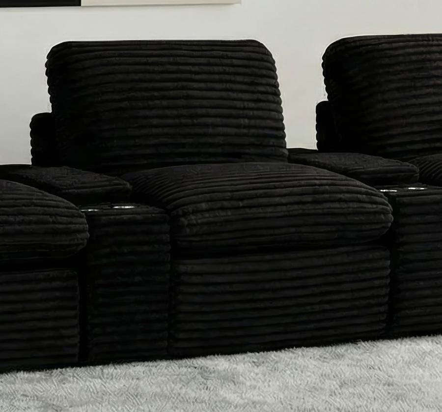 Collins Modular Power Armless Recliner Black | Black | 610360ARP