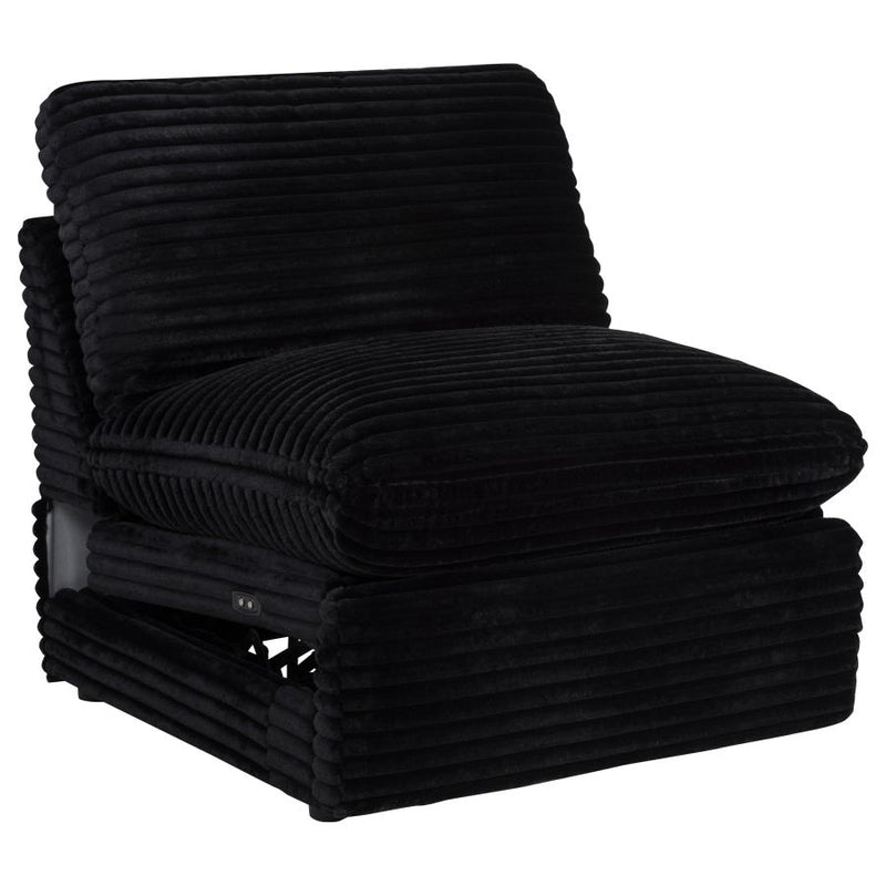 Collins Modular Power Armless Recliner Black