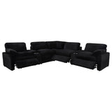 Collins 7-piece Modular Power Reclining Sectional Black | Black | 610360P-SETA
