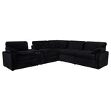 Collins 6-piece Modular Power Reclining Sectional Black | Black | 610360P-SET