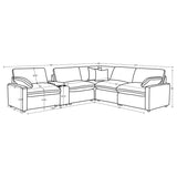 Collins 6-piece Modular Power Reclining Sectional Black | Black | 610360P-SET