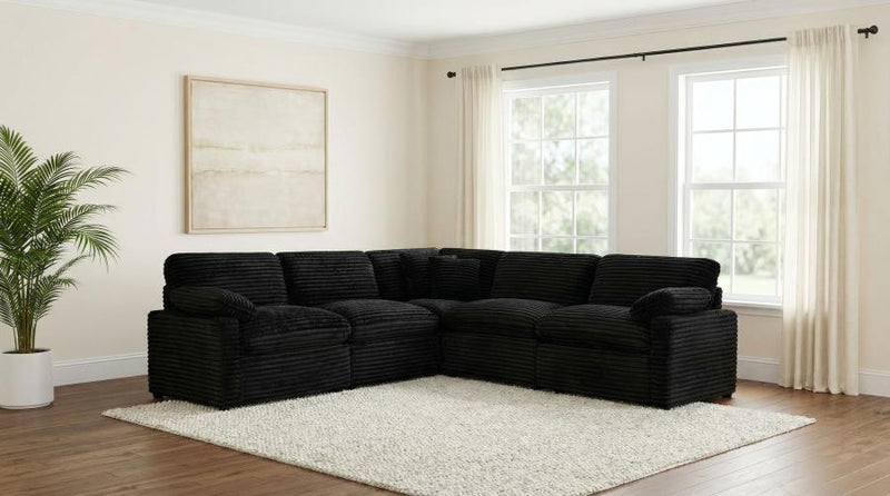 Collins 5-piece Modular Power Reclining Sectional Black