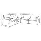 Collins 5-piece Modular Power Reclining Sectional Black | Black | 610360P
