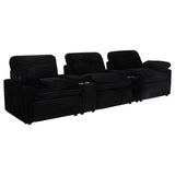 Collins 5-Piece Power Reclining Home Theater Seating Black | Black | 610361PT