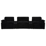 Collins 5-Piece Power Reclining Home Theater Seating Black | Black | 610361PT