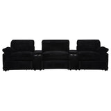 Collins 5-Piece Power Reclining Home Theater Seating Black | Black | 610361PT