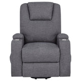 Louie Chenille Upholstered Power Lift Massage Chair Grey | King | Grey | Dark Grey | 610453P