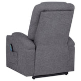 Louie Chenille Upholstered Power Lift Massage Chair Grey | King | Grey | Dark Grey | 610453P