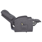 Louie Chenille Upholstered Power Lift Massage Chair Grey | King | Grey | Dark Grey | 610453P