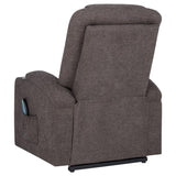 Louie Chenille Upholstered Power Lift Massage Chair Brown | King | Brown | 610463P