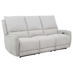 Sylmar 2-piece Chenille Power Reclining Sofa Set Dove Grey