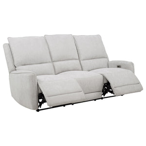 Sylmar 2-piece Chenille Power Reclining Sofa Set Dove Grey