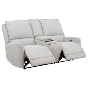 Sylmar 2-piece Chenille Power Reclining Sofa Set Dove Grey