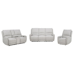 Sylmar 3-piece Chenille Power Reclining Sofa Set Dove Grey
