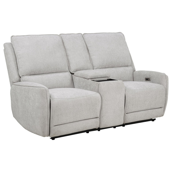 Sylmar 3-piece Chenille Power Reclining Sofa Set Dove Grey