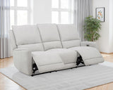 Sylmar Chenille Upholstered Power Reclining Sofa Dove Grey | Grey | Dove Grey | 610521P