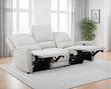 Sylmar Chenille Upholstered Power Reclining Sofa Dove Grey | Grey | Dove Grey | 610521P