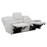 Sylmar Chenille Upholstered Power Reclining Sofa Dove Grey | Grey | Dove Grey | 610521P