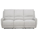 Sylmar Chenille Upholstered Power Reclining Sofa Dove Grey | Grey | Dove Grey | 610521P