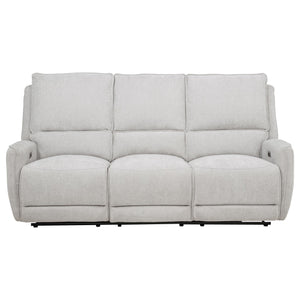 Sylmar Chenille Upholstered Power Reclining Sofa Dove Grey