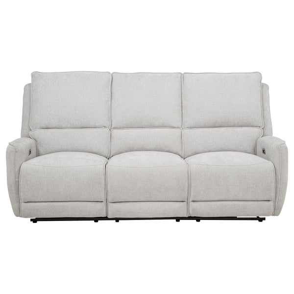 Sylmar Chenille Upholstered Power Reclining Sofa Dove Grey