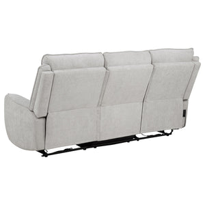 Sylmar Chenille Upholstered Power Reclining Sofa Dove Grey