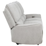 Sylmar Chenille Upholstered Power Reclining Sofa Dove Grey | Grey | Dove Grey | 610521P
