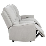 Sylmar Chenille Upholstered Power Reclining Sofa Dove Grey | Grey | Dove Grey | 610521P