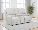 Sylmar Chenille Upholstered Power Reclining Loveseat Dove Grey | Grey | Dove Grey | 610522P