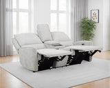Sylmar Chenille Upholstered Power Reclining Loveseat Dove Grey | Grey | Dove Grey | 610522P