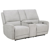 Sylmar Chenille Upholstered Power Reclining Loveseat Dove Grey | Grey | Dove Grey | 610522P