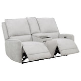 Sylmar Chenille Upholstered Power Reclining Loveseat Dove Grey | Grey | Dove Grey | 610522P