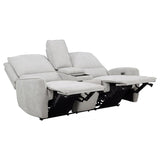 Sylmar Chenille Upholstered Power Reclining Loveseat Dove Grey | Grey | Dove Grey | 610522P
