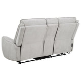 Sylmar Chenille Upholstered Power Reclining Loveseat Dove Grey | Grey | Dove Grey | 610522P