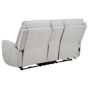 Sylmar Chenille Upholstered Power Reclining Loveseat Dove Grey