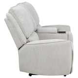 Sylmar Chenille Upholstered Power Reclining Loveseat Dove Grey | Grey | Dove Grey | 610522P