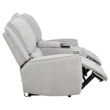 Sylmar Chenille Upholstered Power Reclining Loveseat Dove Grey | Grey | Dove Grey | 610522P