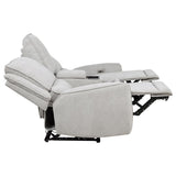 Sylmar Chenille Upholstered Power Reclining Loveseat Dove Grey | Grey | Dove Grey | 610522P