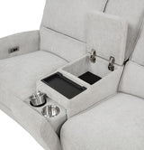 Sylmar Chenille Upholstered Power Reclining Loveseat Dove Grey | Grey | Dove Grey | 610522P