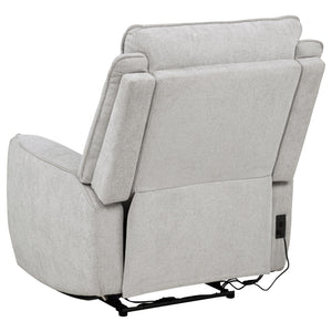 Sylmar Chenille Upholstered Power Recliner Dove Grey