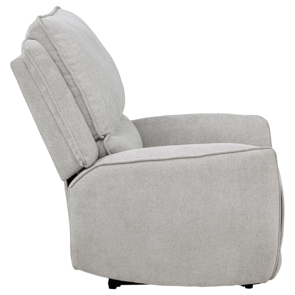 Sylmar Chenille Upholstered Power Recliner Dove Grey