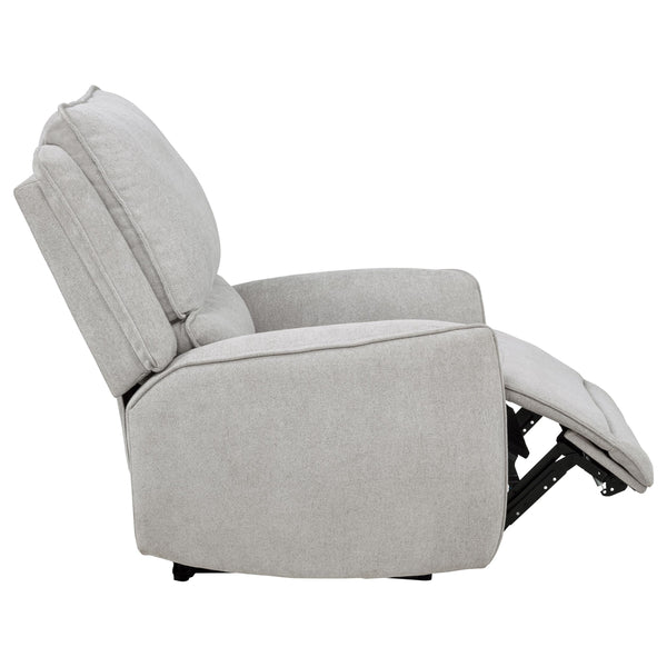 Sylmar Chenille Upholstered Power Recliner Dove Grey