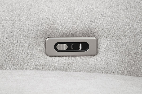 Sylmar Chenille Upholstered Power Recliner Dove Grey