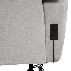 Sylmar Chenille Upholstered Power Recliner Dove Grey