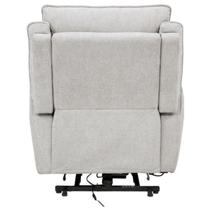 Sylmar Chenille Upholstered Dual Power Lift Recliner Dove Grey
