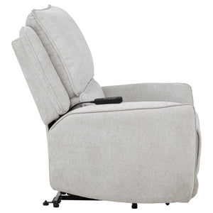 Sylmar Chenille Upholstered Dual Power Lift Recliner Dove Grey
