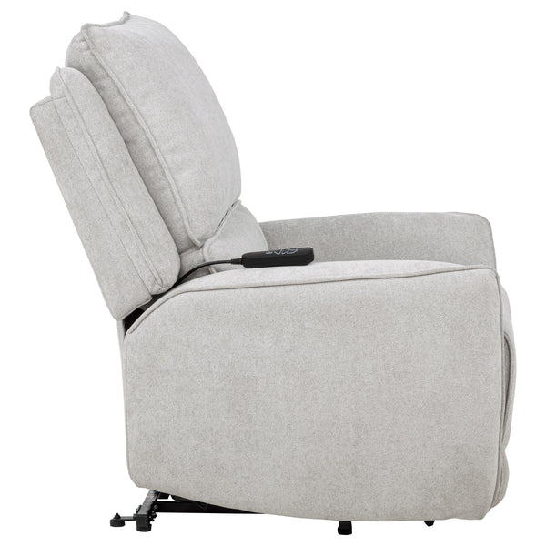 Sylmar Chenille Upholstered Dual Power Lift Recliner Dove Grey
